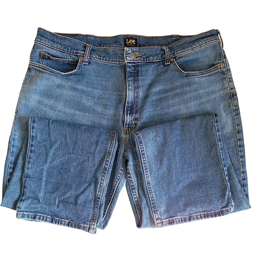 Lee Jeans Mens Distressed Denim Jeans size 40x30 Big Medium Wash - Picture 2 of 13